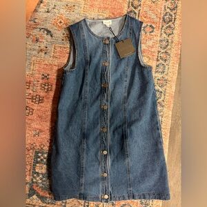Le Lis Blue Denim Sleeveless Dress